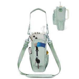 [미국배송] 스포츠 뉴 물병 캐리어 가방 휴대폰 포켓 포함 30온스 40온스 텀블러 손잡이 액세서리 단열 홀더 파우치 스트랩 크로스바디 빨대 커버