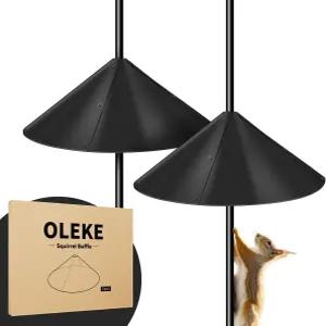 버드 피더 폴용 다람쥐 배플 2팩 야외 셰퍼드 후크용 폴 마운트 하우스 가드(2팩-16인치)