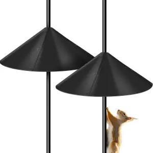 버드 피더 폴용 다람쥐 배플 2팩 야외 셰퍼드 후크용 폴 마운트 하우스 가드(19인치)