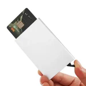 실버 카드케이스 카드지갑 오토메탈슬라이드카드홀더 카드케이스 카드보관