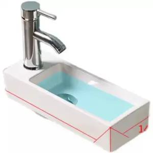 초미니 세면대 벽걸이 세안기 스텐 화장실 욕실 세라믹 소형