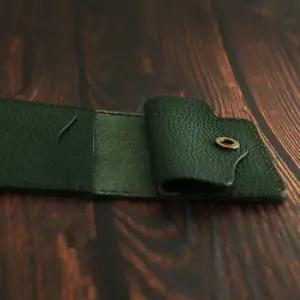 수제 가죽 동전수납 카드지갑 오플쑥색 남성지갑 가죽지갑 미니지갑