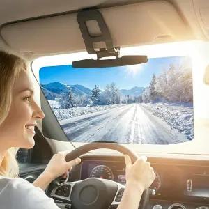 차량용 CVchancin Sun Visor Extender 업그레이드된 UV400 편광 안티 글레어 조절 가능 세단 SUV용 범용
