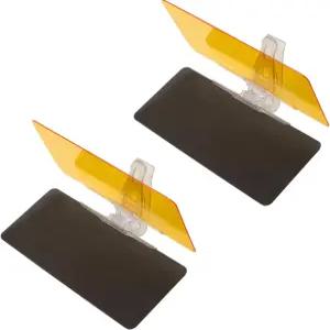 ZIMISI 2PCS 차량용 선바이저 익스텐더 안전 운전을 위한 2인치 HD 주야간 안티글레어 고글 조절 가능한