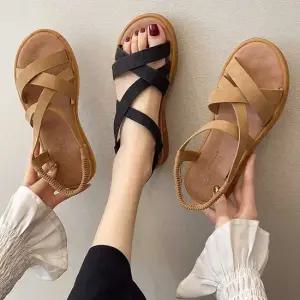밴딩형 쫀득창 크로스 엑스스트랩 샌들 여름 패션신발 여성샌들 여성샌달 스트랩샌들