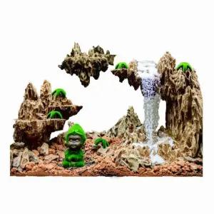 폭포 어항 수조 장식품 수초 모래 조경 암석 산호 인공 수족관 세트 물고기