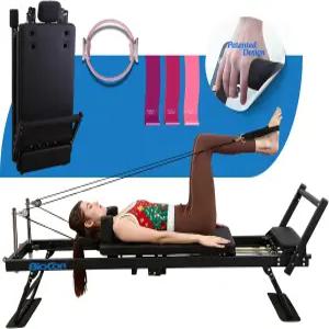 바이오코어 프로 93인치 필라테스 리포머 새로운 특허 디자인 링 서클 및 헤드레스트가 장착된 접이식 머신