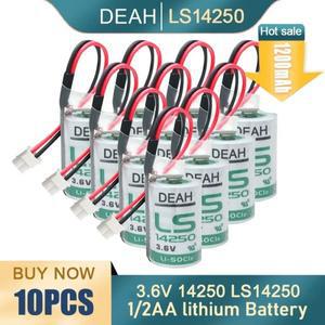 10PCS 3.6V LS14250 1/2AA LiSOCL2 리튬 배터리(플매트 카펫 러그 포함) ETC PLC 프로그래머 수량계 기본