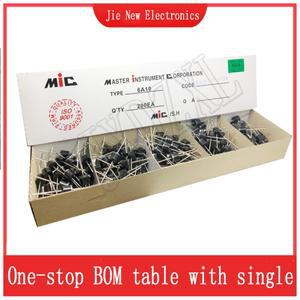 200PCS 6A10 10A10 6A/10A/20A 1000V R-6 축 정류기 다이오드  정통개 상자