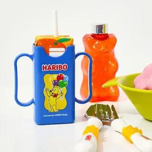 마리빙 2P 하리보 손잡이케이스 작은수 두유 미니 주스 팩음료홀더 125ml