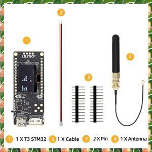 JAJA LILYGO T3 STM32 Lora 키트(0.96 I2C OLED 디스플레이 및 SSD1315 저전력 트랜시버개발 보드 포함)
