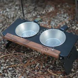 반려동물 식기 세트 높낮이조절 애견 그릇 테이블 세라믹