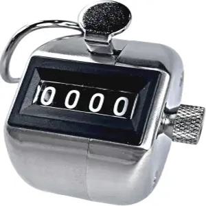 바이점프프롭스 집계 카운터 프로페셔널 등급 스테인리스 스틸 H-202 클리커 - 일본산 4자리 휴대용 랩