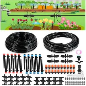 정원 급수를 위한 점적 관개 시스템 실내 식물을 튜빙 호스가 있는 230피트 미스트 스프링클러 DIY 장치
