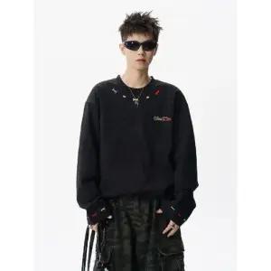 슬램덩크 가을 캐주얼 남사친 라운드넥티 긴팔 자수 티 커플 상의 셔츠 HO3