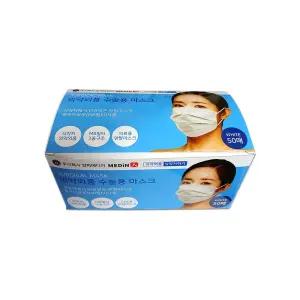 메디인 국내산 병원 일회용 수술용마스크 화이트(50ea)