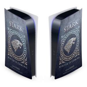 헤드 케이스 디자인 공식 라이선스 HBO 왕좌의 게임 하우스 스타크 시길스 및 그래픽 비닐 페이스플레이트 스티커 게이밍 스킨 데칼 커버, 소니 플레이스테이션 5 PS5 디지털 에디션 콘솔과 호환됨