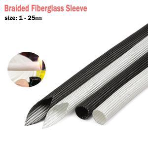 고온 화학 유리 섬유 튜브  슬리브  흑백 ID:1mm ~ 25mm  600 도 C