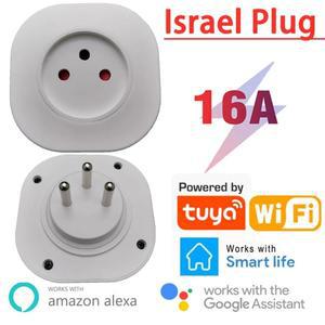 WiFi 스마트 플러그 16A 이스라엘 전원 소켓 Tuya APP 홈 Alexa Google 어시스턴트 음성 제어 타이밍 기능