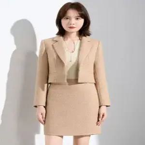 밴널스샵 여자 가을 정장 쇼트 재킷 코트 카키색 HO3