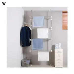 이동접이식스텐건조대 기둥접이식 빨래건조대 4단