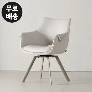 [벤티스가구]루미 패브릭 회전 식탁의자 편한 디자인 인테리어 의자 주방 등받이 오토리턴 아이보리