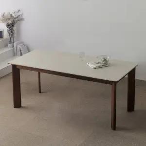 [스코나] 파인즈 양면 포세린 세라믹 원목 1800 6인 식탁 테이블