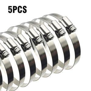 호환상품 5개 조절 가능 드라이브 호스 클램프 연료 라인 웜 클립 후프 304 스테인리스 스틸 액세서리