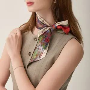 [세인트메리][ 박신양 x SAINTMARI ] 사과 트윌리 실크 스카프