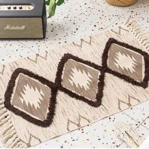 바닥러그 북유럽풍 코튼 러너 카페트 B-04 106X60cm 거실 침실 주방카페트