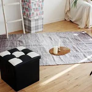 식탁카페트 태슬장식 거실 카펫트 100cm x 140cm 촬영용 러그 사각매트