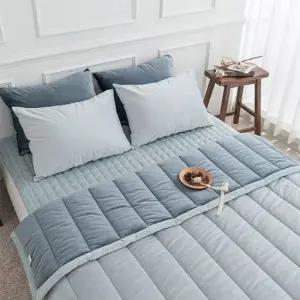 이불세트 빌리리버서블극세사 차렵이불패드세트 Q 민트그레이 퀸이불세트