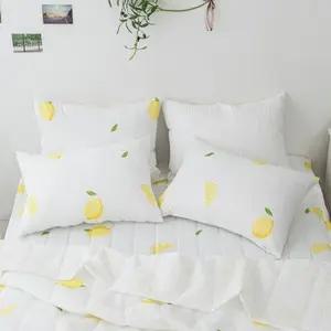 이불세트 여름간절기이불세트 레몬이불패드세트퀸 Q 화이트 여름이불