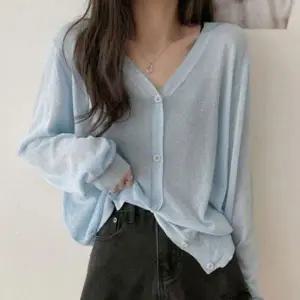 패션스타일 캐주얼 브이 여성 막이 야상 바람 데일리 잠바 가디건 자켓 니트 점퍼 여름 긴팔