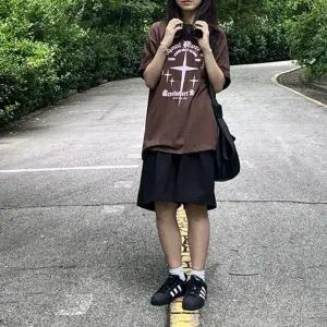 여성 모르간 반팔 티셔츠 여자 여름 반팔티 루즈핏 빅