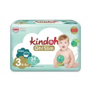 킨도 오슬림 밴드형 기저귀 3단계 중형 34매 x 4팩