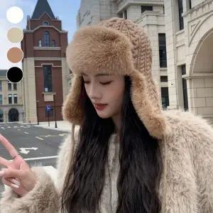 겨울 보들보들 꽈배기 귀달이벙거지 여성 퍼 고퀄리티