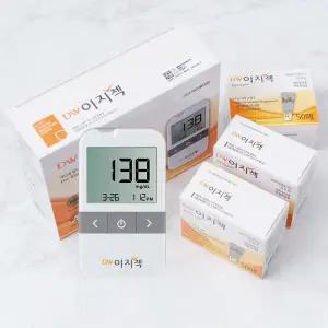 DW이지첵 혈당계+당뇨시험지150+침210+솜200/측정기