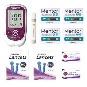 스탠다드멘토 혈당측정기+시험지200매+침210+솜200