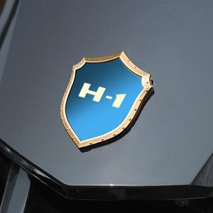현대 호환 H13D 방패 자동차 스티커 금속 스테인레스 스틸 액세서리