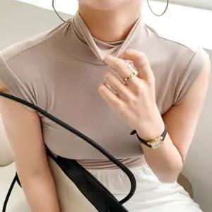 G125670 (골프웨어)실켓 아이스 롱폴라 나시티셔츠