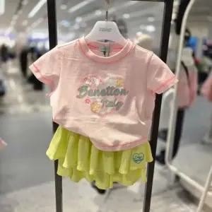 [갤러리아] 베네통키즈  26S/S 러블리체커보드크롭티티어드스커트팬츠 QATS1631/SP0263PY