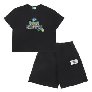 [갤러리아] 베네통키즈(26S)그래픽화섬상하세트(QATS21631/QAPT06631/BK)