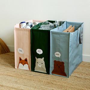 다용도 타포린 백 세트-01 Animal/분리수거함/3종 1세트/재활용수거함/장바구니