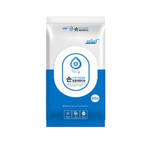 릴리프 항균 99% 손세정티슈 60매(캡형) 에탄올 함유 물티슈