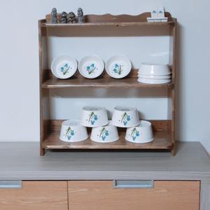 은호공예 원목 벽 선반 인테리어 3단 벽 수납 선반 다 용도 진열대/브라운색상