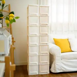 보노하우스 모던 슬림 틈새 서랍장 7단 플라스틱 수납장 (바퀴별매)