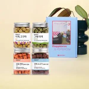 페페로니펫 진짜간식 4개 세트(소고기+연어+미역+고구마)