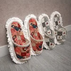 엘키 청소슬리퍼 리필 탈부착형 걸레실내화 슬리퍼 거실화 벨크로 타입 국산제조