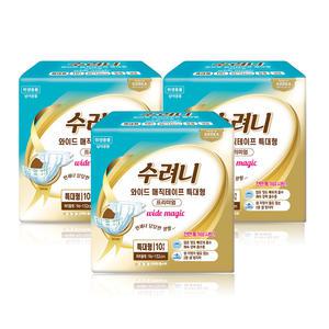 수려니 와이드 매직 프리미엄 특대형 80매 성인용 기저귀 요실금 흡수 패드